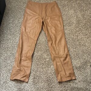 Stylish Tan Leather Pants
